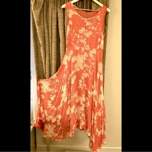 S M Fairy Gown Orange Shark Bite Panniers Full Skirt Sleeveless Vintage Dress